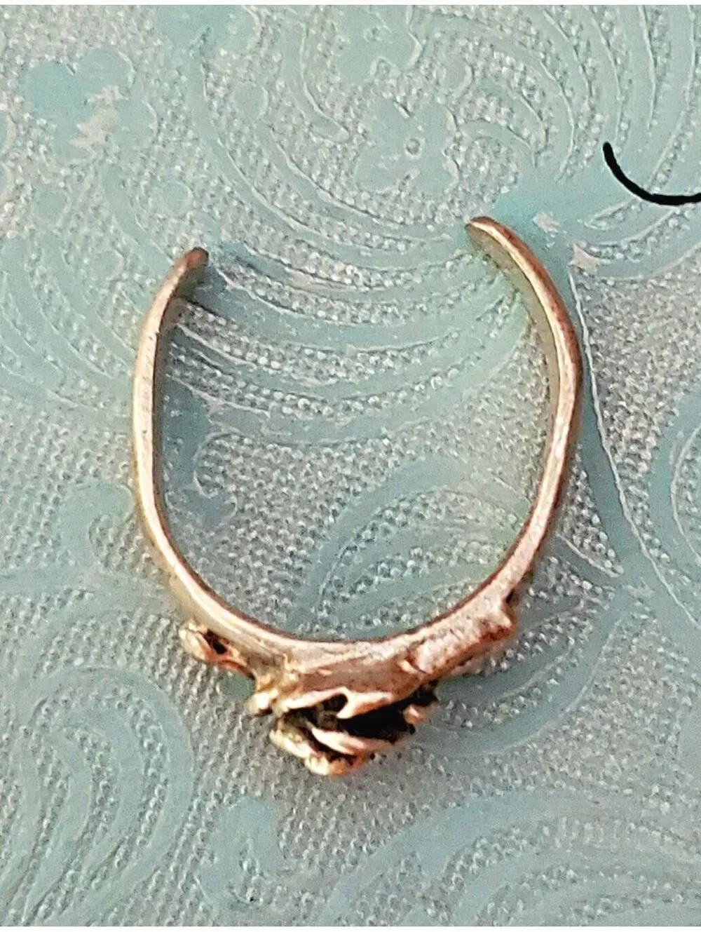 Vintage Sterling Silver Rose Toe Ring